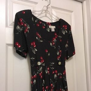 Vintage Express Jumpsuit Romper with Cherries 5/6